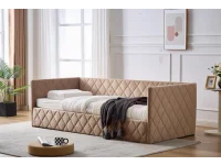 Кровать 90x200 ELIZA с подъемным механизмом - Бежевая pilt 2