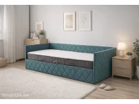 Voodi 90x200 ELIZA tõstemehhanismiga - Türkiissinine pilt 2