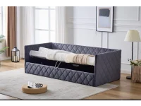 Кровать 90x200 ELIZA с подъемным механизмом - Лиловая pilt 3