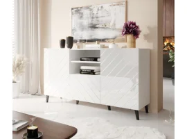  Chest of drawers ABETO mat white/ gloss white