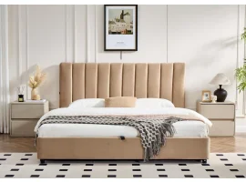 Кровать 160x200 MILANA с подъемным механизмом - Бежевая