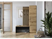 ZARIS hall, golden oak / black pilt 2