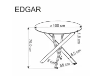 Стол обеденный EDGAR стол, кашемир pilt 3