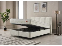 Континентальная кровать 160х200 ZEN светло-бежевая pilt 2