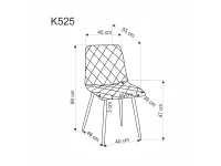 Стул K525 WD серый / натуральный pilt 7