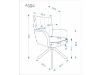 Стул K594 бежевый / натуральный дуб pilt 4