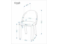 Стул K598 бежевый pilt 3
