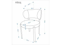 Стул K605 PREMIUM светло-бежевый / орех pilt 4
