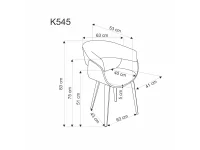 Стул K545 серый / орех pilt 6
