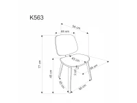 Стул K563 орех / серый / черный pilt 5