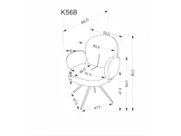 Стул K568 темно-бежевый pilt 4