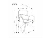 Стул K574 серый pilt 5