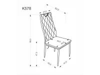 Стул K578 бежевый / черный pilt 4