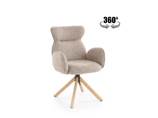 Стул K585 тёмный бежевый / натуральный дуб pilt