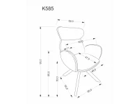 Стул K585 тёмный бежевый / натуральный дуб pilt 3
