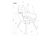 Стул K588 вращающееся кресло, серое pilt 12