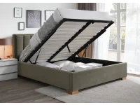 Кровать 160x200 HAZEL оливковая - с подъемным механизмом pilt 4