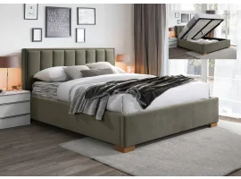 Кровать 140x200 HAZEL оливковая с подъемным механизмом