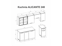 Кухня ALICANTE 240 бежевая / дуб Cremona pilt 4