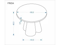 Журнальный стол FRIDA травертин / орех pilt 3
