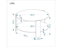 Журнальный стол LIRA орех / черный pilt 4