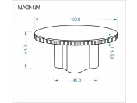 Журнальный стол MAGNUM белый мрамор / натуральный pilt 3