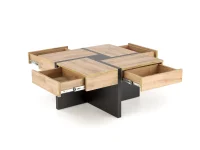 Журнальный стол SEVILLA S craft oak / black pilt 9