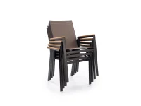 Стул FIERRO chair, черный/серый/коричневый pilt 3