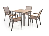 Стул FIERRO chair, черный/серый/коричневый pilt 6