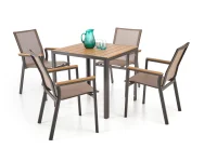 Стул FIERRO chair, черный/серый/коричневый pilt 7