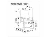 Рабочее кресло ADRIANO SKID черное pilt 4
