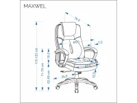 Кресло руководителя MAXWEL black pilt 3
