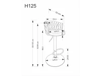 Барный стул H125 черный / серый pilt 4