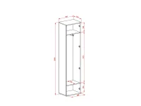 Шкаф CLIF SL-50 дуб артизан / белый pilt 3