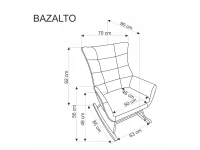 Кресло-качалка BAZALTO серый pilt 5