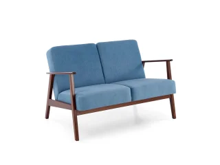 Диван MILANO 2S синий CASTEL 74 / тёмный орех pilt