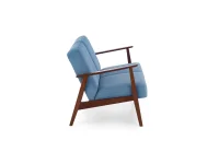 Диван MILANO 2S синий CASTEL 74 / тёмный орех pilt 8
