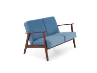 Диван MILANO 2S синий CASTEL 74 / тёмный орех pilt 9