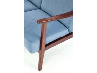 Диван MILANO 2S синий CASTEL 74 / тёмный орех pilt 10