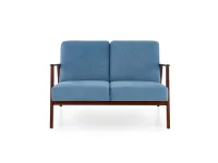 Диван MILANO 2S синий CASTEL 74 / тёмный орех pilt 3