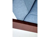 Диван MILANO 2S синий CASTEL 74 / тёмный орех pilt 12