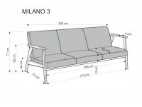 Диван MILANO 3S синий CASTEL 74 / темный орех pilt 4