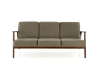 Диван MILANO 3S оливковый CASTEL 39 / тёмный орех pilt 10