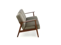Диван MILANO 3S оливковый CASTEL 39 / тёмный орех pilt 5