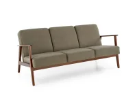 Диван MILANO 3S оливковый CASTEL 39 / тёмный орех pilt 2