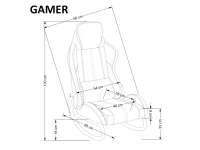 Рабочее кресло GAMER chair, black / red pilt 9