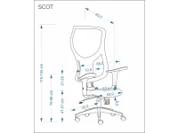 Рабочее кресло SCOT black pilt 3