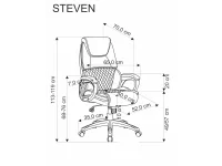 Рабочее кресло STEVEN черное / серое pilt 4