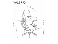 Рабочее кресло VALERIO черное / серое pilt 6