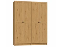 Riidekapp BEN 2D+2D+4HDF  - Valge pilt 3